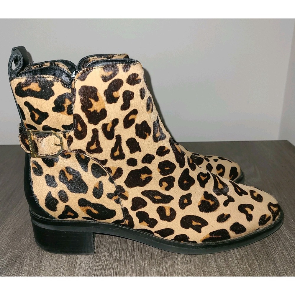 Cole Haan Grand 360 Leopard Calf Hair Ankle Boots Womens 7.5B Water Resistant